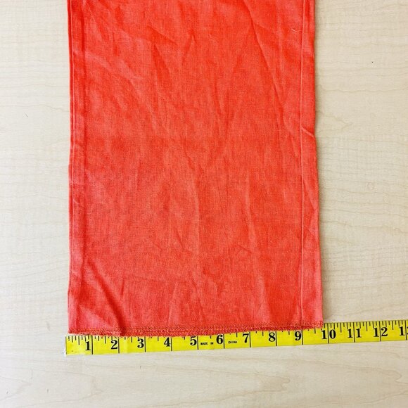 King Size Women Orange Linen Blend Cargo Pant Sz 38 Tall High Rise Straight NWOT - Picture 12 of 12